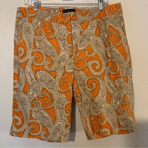 Talbots Perfect Shorts paisley print Women’s Size 14 Vacation Wear Cruise Wear